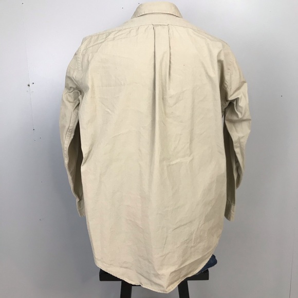 Vintage LL Bean Beige Shooting Shirt XL USA Made - Picture 5 of 7